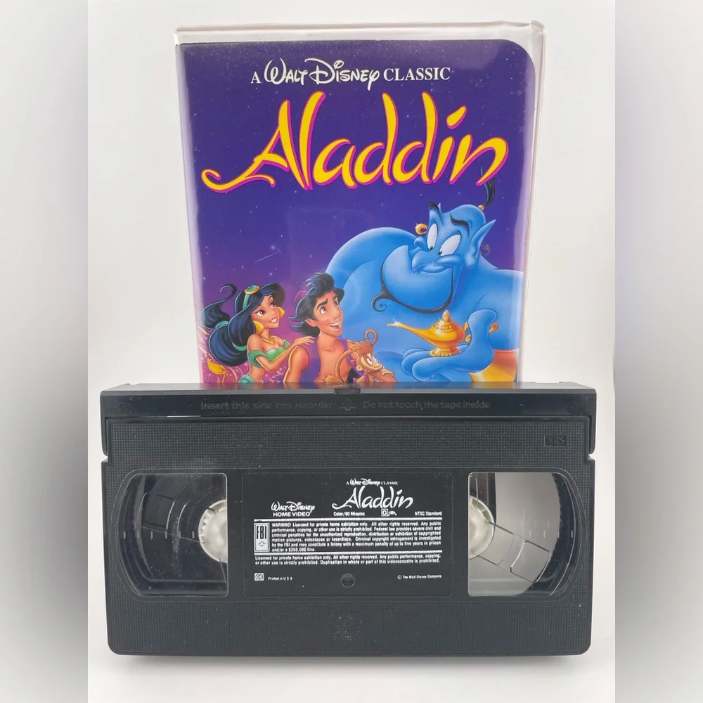 RARE Walt Disney Home Classics Aladdin VHS, 1662 Black Diamond Edition